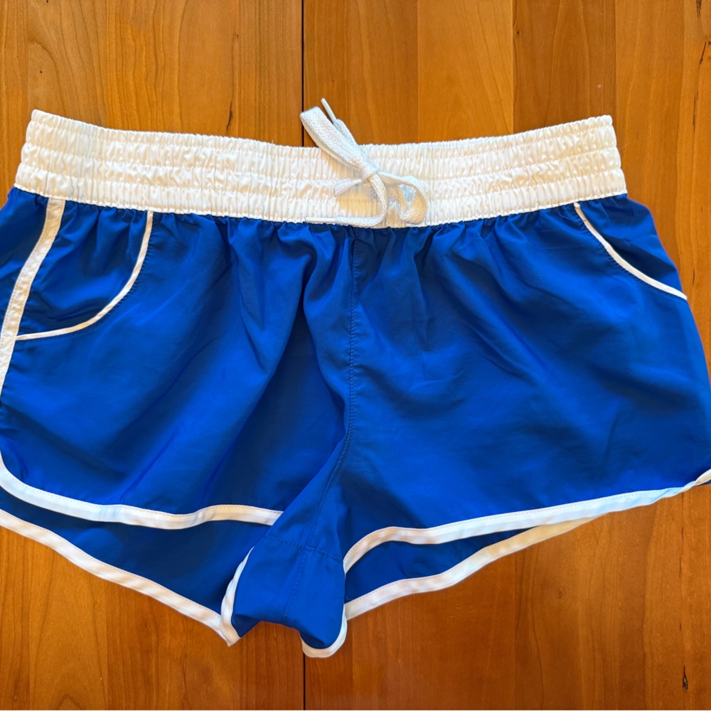 Classic Blue and White Running Shorts
